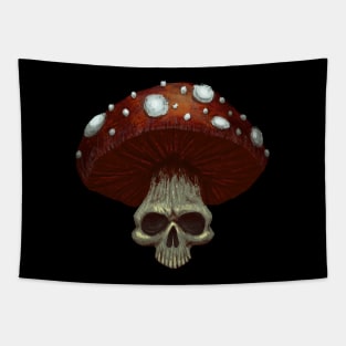 Skull Mushroom Tapestry