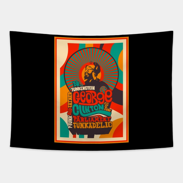 70s psychedleic style - george clinton Tapestry by Boogosh