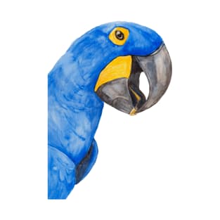 hyacinth macaw blue parrot bresil watercolor art print T-Shirt