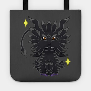 Dark digital wolf Tote