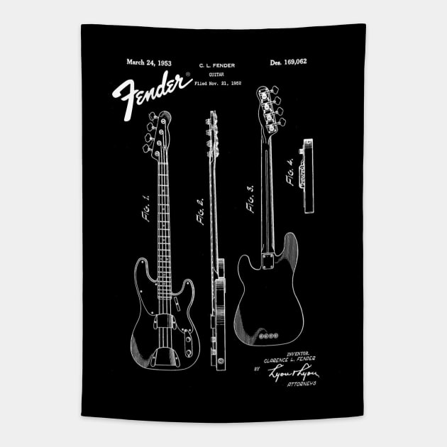 US Patent - Fender Bass Guitar Tapestry by Taylor'd Designs