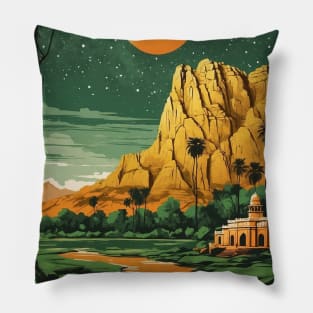 Jabalpur India Vintage Tourism Travel Pillow