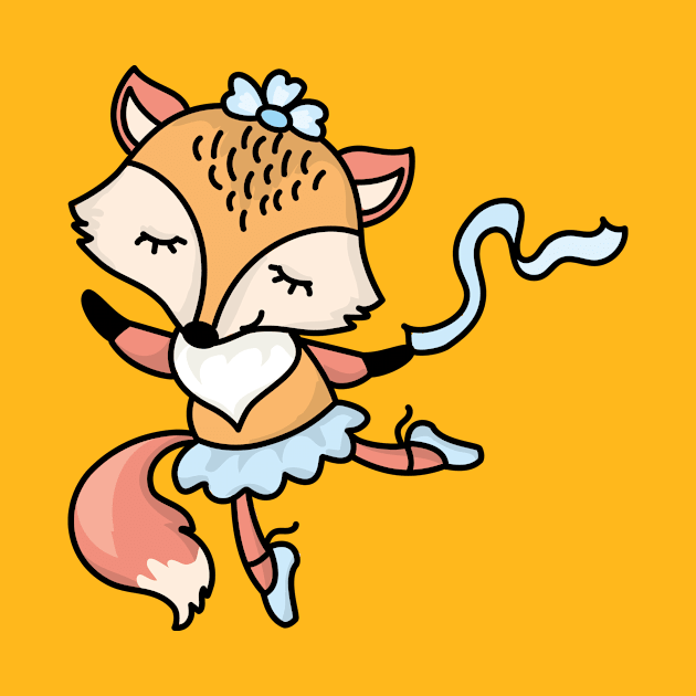 Cute Fox girl ballet dancer by naum