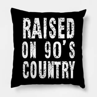 Raised on 90’s Country Concert Country Music Vintage Letter Print Pillow