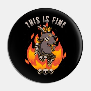 Fire Demon Meme Fine Pin