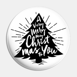 Vintage christmas tree silhouettes with messages Pin