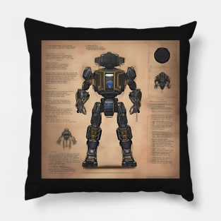 Mech Tech Series #1 - AI Generated Concept Character - Pillow