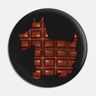 Chocolate Scottish terrier dog cute shaggy puppy doggy silhouette Pin