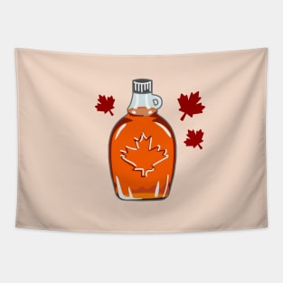 Super Canadian Maple Syrup Bottle Tapestry