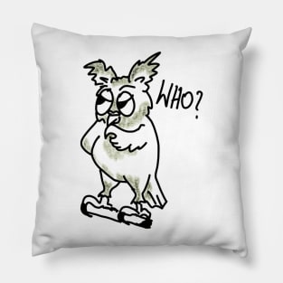 Cute thinking owl Pillow