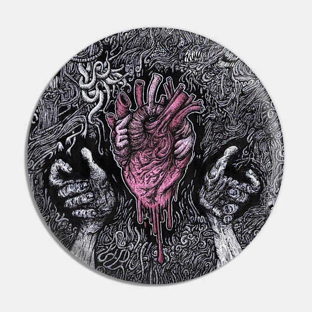 Bleeding heart Pin by Ben Pissin