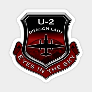 Red U2 Dragon Lady spy plane shield Magnet