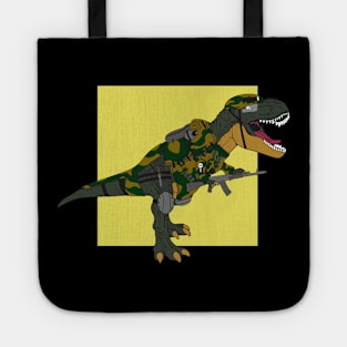 T-rex is a war veteran in prehistoric times #3 Tote