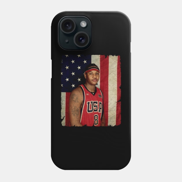 Carmelo Anthony in Team USA Portraits Phone Case by MJ23STORE