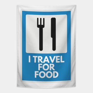 I Travel For Food Tapestry