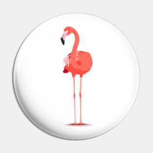 Flamingo Digital Painting Pin