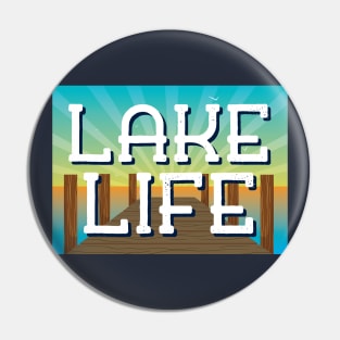 Lake Life Sunset Pin