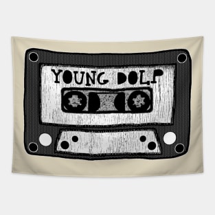 young dolph cassette black and white Tapestry