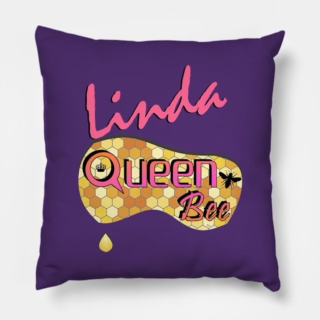 Linda Queen Bee Pillow by  EnergyProjections