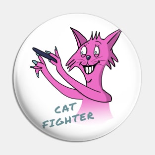 cat fighter Pin