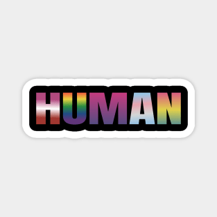 HUMAN Rainbow Flag Magnet