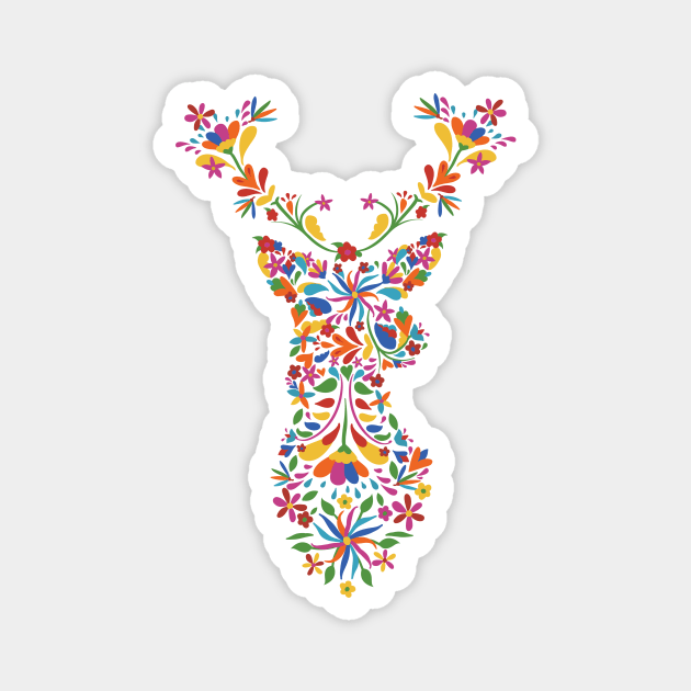 Flower Deer Magnet by Urban_Vintage