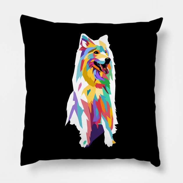 Dog Pop Art Pillow by Gariswave