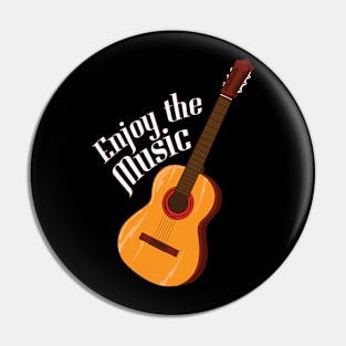 Guitar "Enjoy the Music" Pin