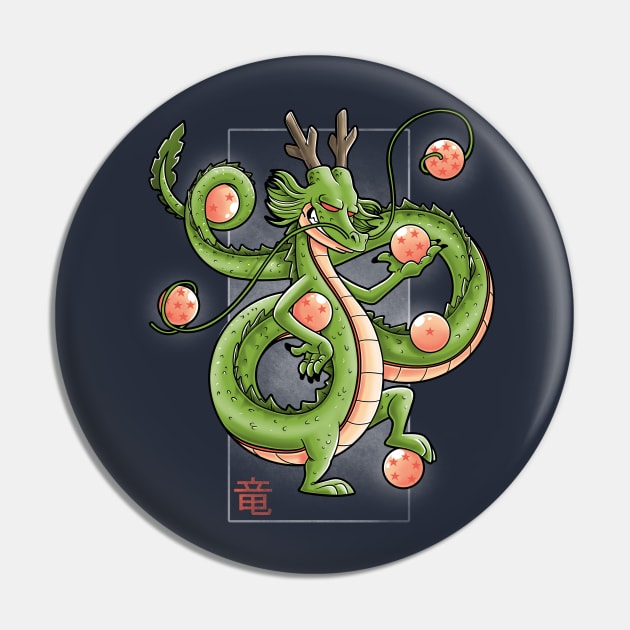 Japanese dragon Pin by Cromanart