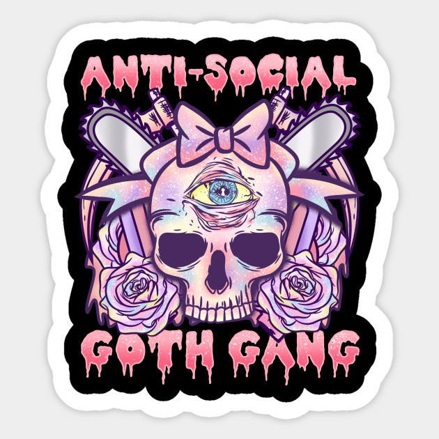 anti social goth gang hoodie