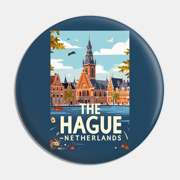 The Hague Netherlands Pin by Studio Red Koala