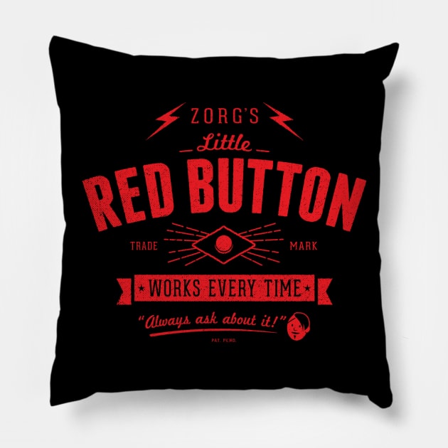 Little Red Button Pillow by RobGo