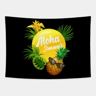 Pineapple Retro Sunglasses Aloha Beaches Hawaii Hawaiian Tapestry