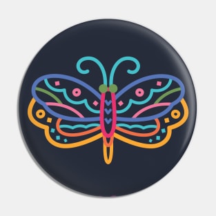 Colourful linear insects Pin