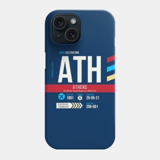 Athens (ATH) Airport Code Baggage Tag Phone Case