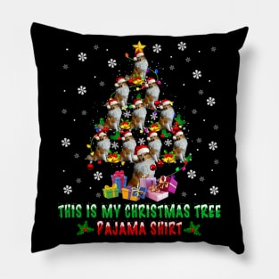 This Is My Christmas Tree Pajama Shirt Shetland Sheepdog Pillow