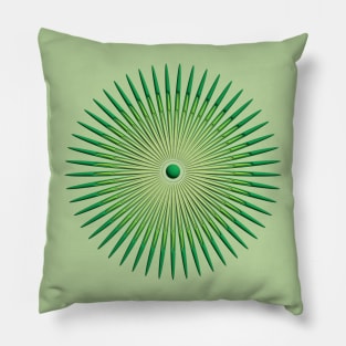 concentric green Pillow