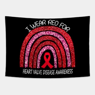 Heart Valve Disease Awareness  We Wear Red For Heart Tapestry