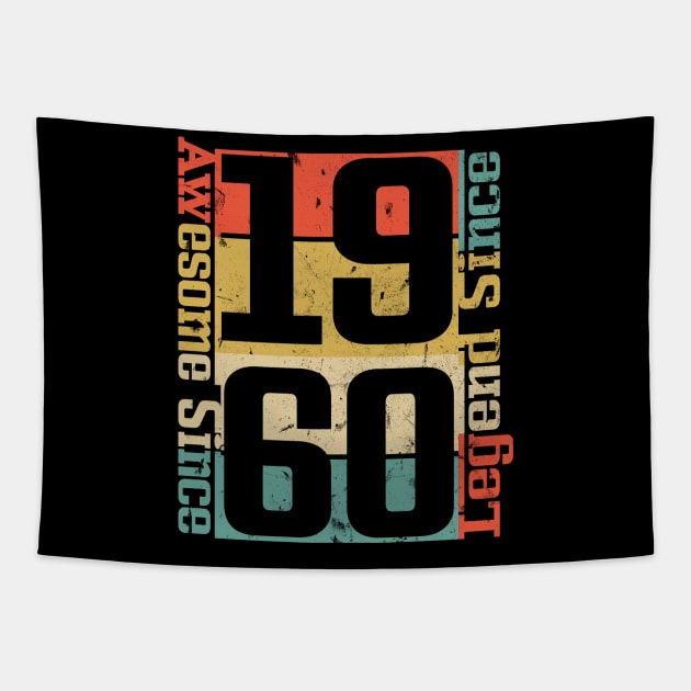 Awesome Since 1960. 60th Birthday Gift Idea Tapestry by FromHamburg