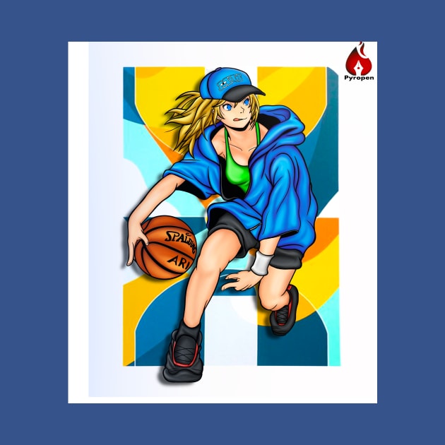 Anime Female Basketball Player by Pyropen