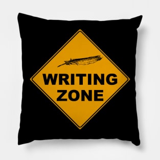 Caution Writing Zone Pillow