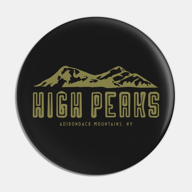High Peaks Adirondack Mountains Pin by directdesign