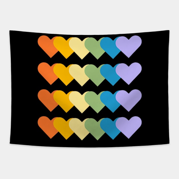 Heart Rainbow Flag LGBT Gay Les Pride Support LGBTQ Parade Tapestry by Synithia Vanetta Williams