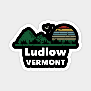 Mountain Sunset Flying Birds Outdoor Ludlow Vermont Magnet