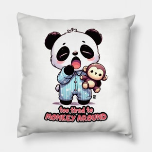 Cute Sleepy Panda Kids' Graphic Tee | Cozy Panda Pajama | Light Pillow