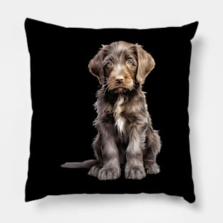 Puppy German Wirehaired Pointer Pillow