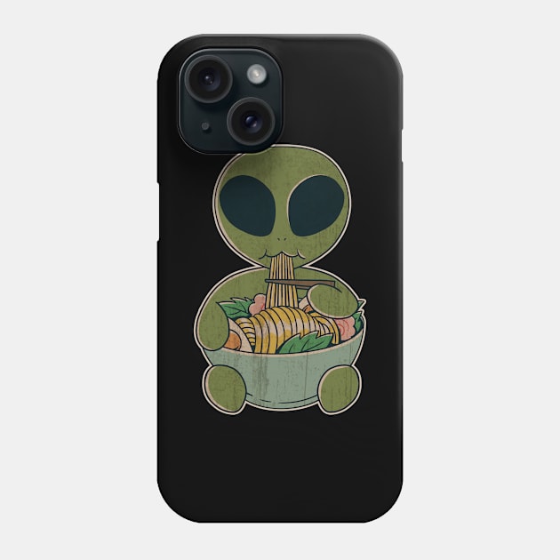 Alien Ramen Extraterrestrials Conspiracy Theory Outer Space Phone Case by Anassein.os