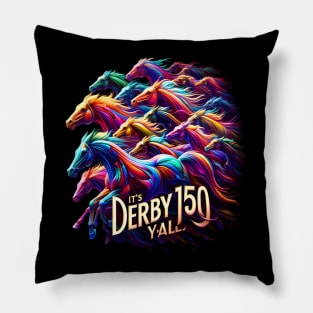 Cute Horse 150th Derby Day 2024 Horse racing Fascinator Pillow