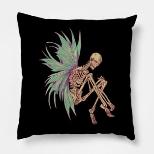 Fairycore - Skeleton with fairy wings Pillow