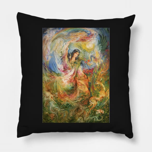 Iranian miniature art painting Pillow by mazis